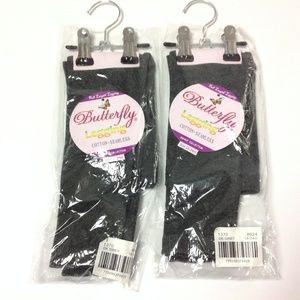 New Butterfly Kids Legging Cotton-Seamless Black